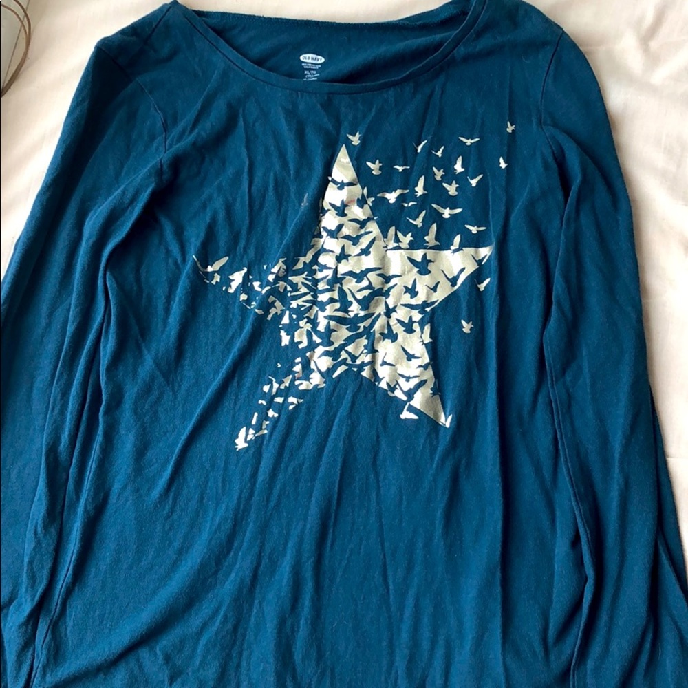 Old Navy blue long sleeve kids shirt